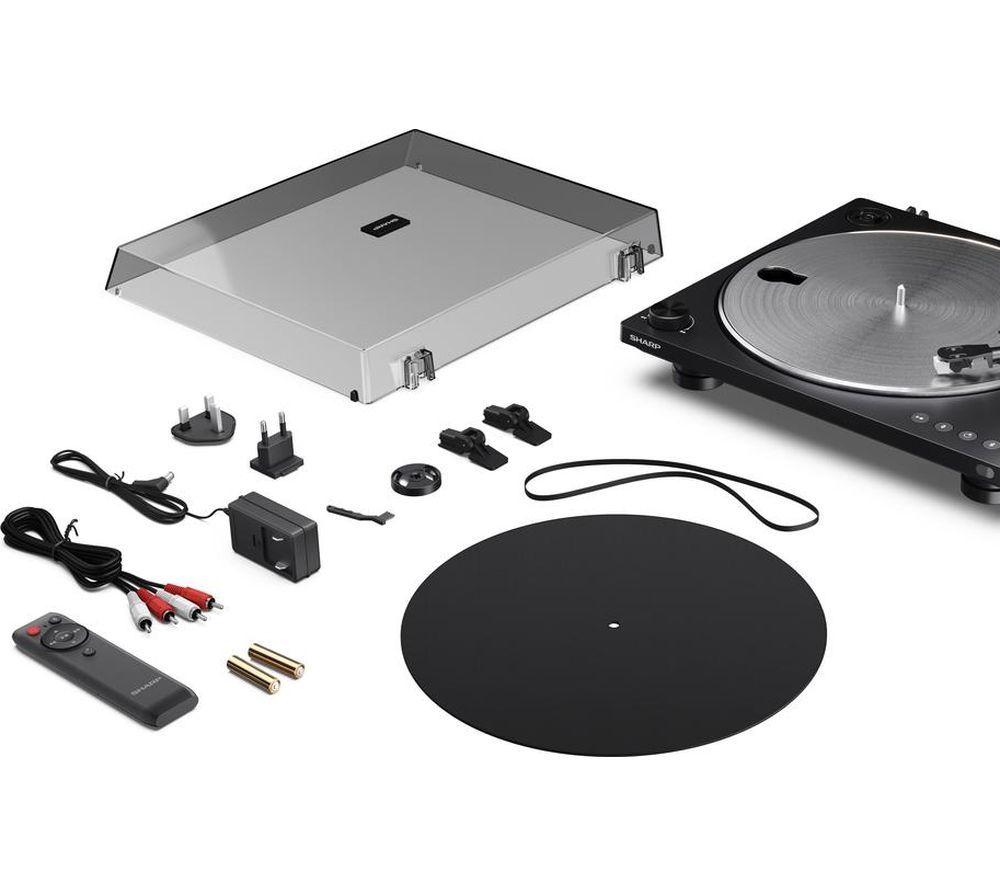 SHARP RP-TT100 Fully Automatic Bluetooth Turntable with Remote Control - Matte Black image number 9 of 12