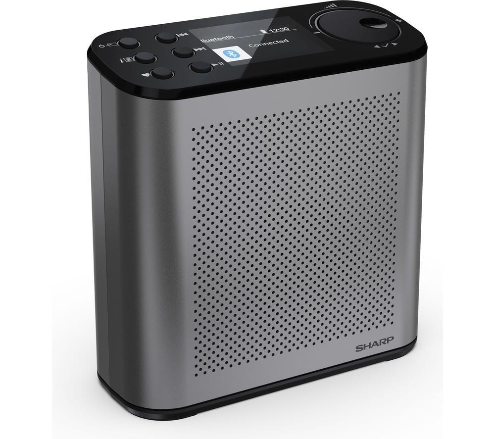 SHARP Osaka DR-P530 Portable DAB+/FM Bluetooth Radio - Storm Grey image number 4 of 9