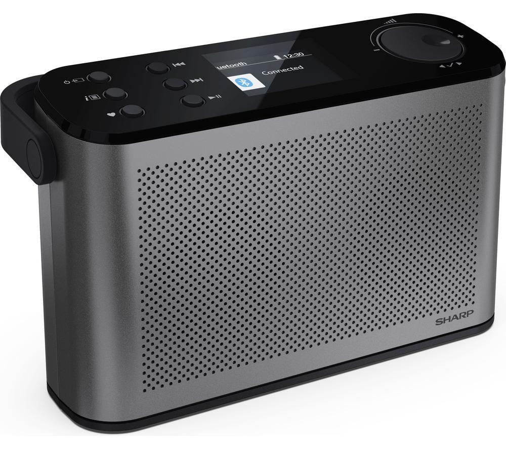 SHARP Osaka DR-P530 Portable DAB+/FM Bluetooth Radio - Storm Grey image number 7 of 9