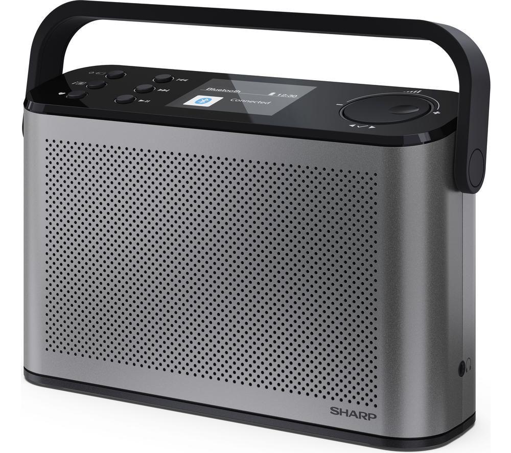 SHARP Osaka DR-P530 Portable DAB+/FM Bluetooth Radio - Storm Grey image number 8 of 9