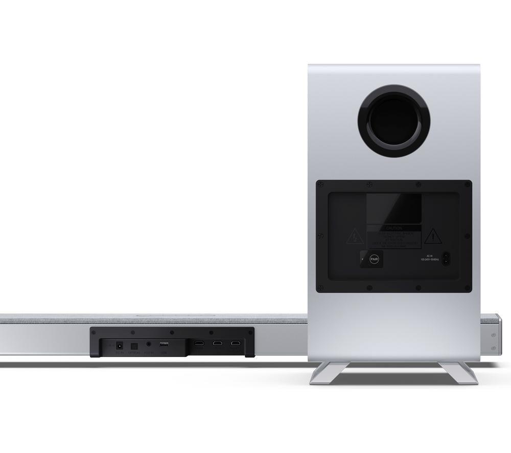SHARP Q HT-SBW53121 3.1.2 Wireless Sound Bar with Dolby Atmos & DTS:X - Silver image number 2 of 13