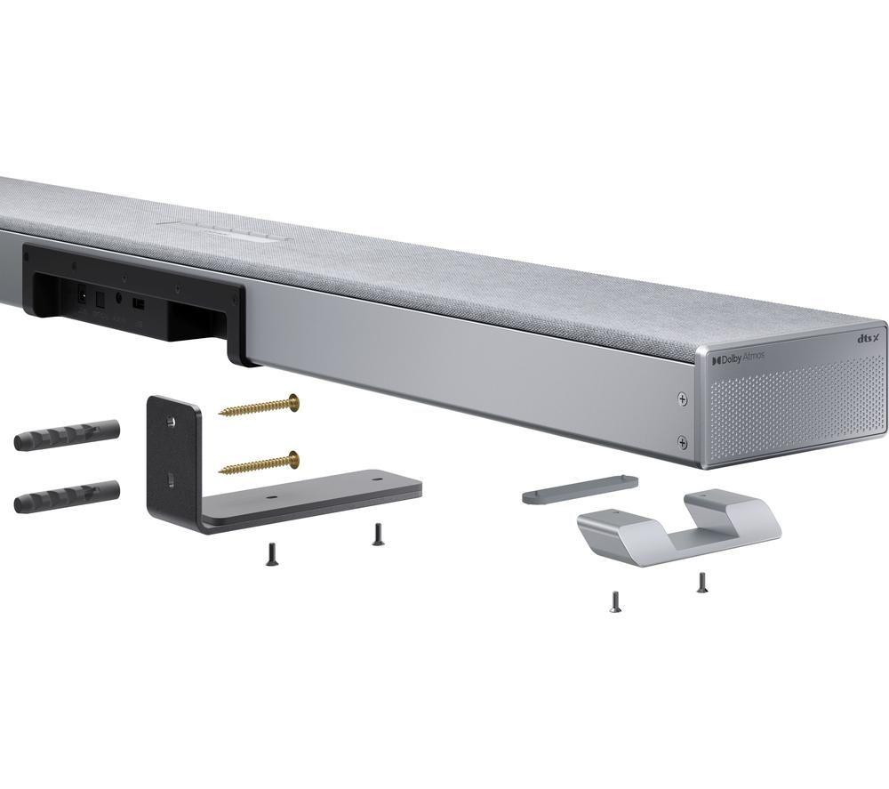 SHARP Q HT-SBW53121 3.1.2 Wireless Sound Bar with Dolby Atmos & DTS:X - Silver image number 7 of 13