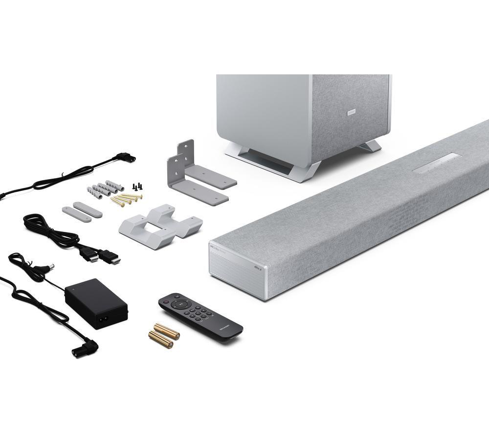 SHARP Q HT-SBW53121 3.1.2 Wireless Sound Bar with Dolby Atmos & DTS:X - Silver image number 13 of 13