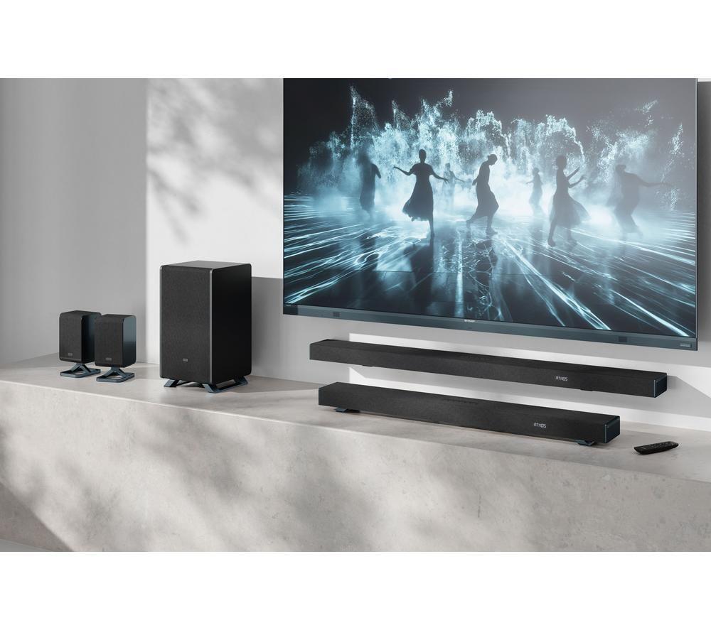 SHARP Q HT-SBW55121 5.1.2 Wireless Sound Bar with Dolby Atmos & DTS:X - Black image number 9 of 13