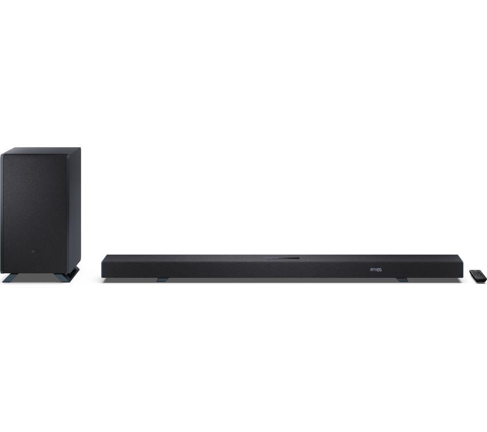 SHARP Q HT-SBW55121 5.1.2 Wireless Sound Bar with Dolby Atmos & DTS:X - Black image number 10 of 13