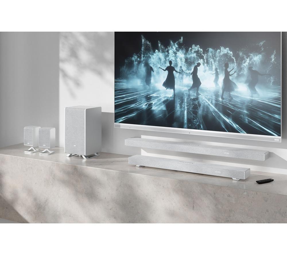 SHARP Q HT-SBW55121 5.1.2 Wireless Sound Bar with Dolby Atmos & DTS:X - Silver image number 9 of 13