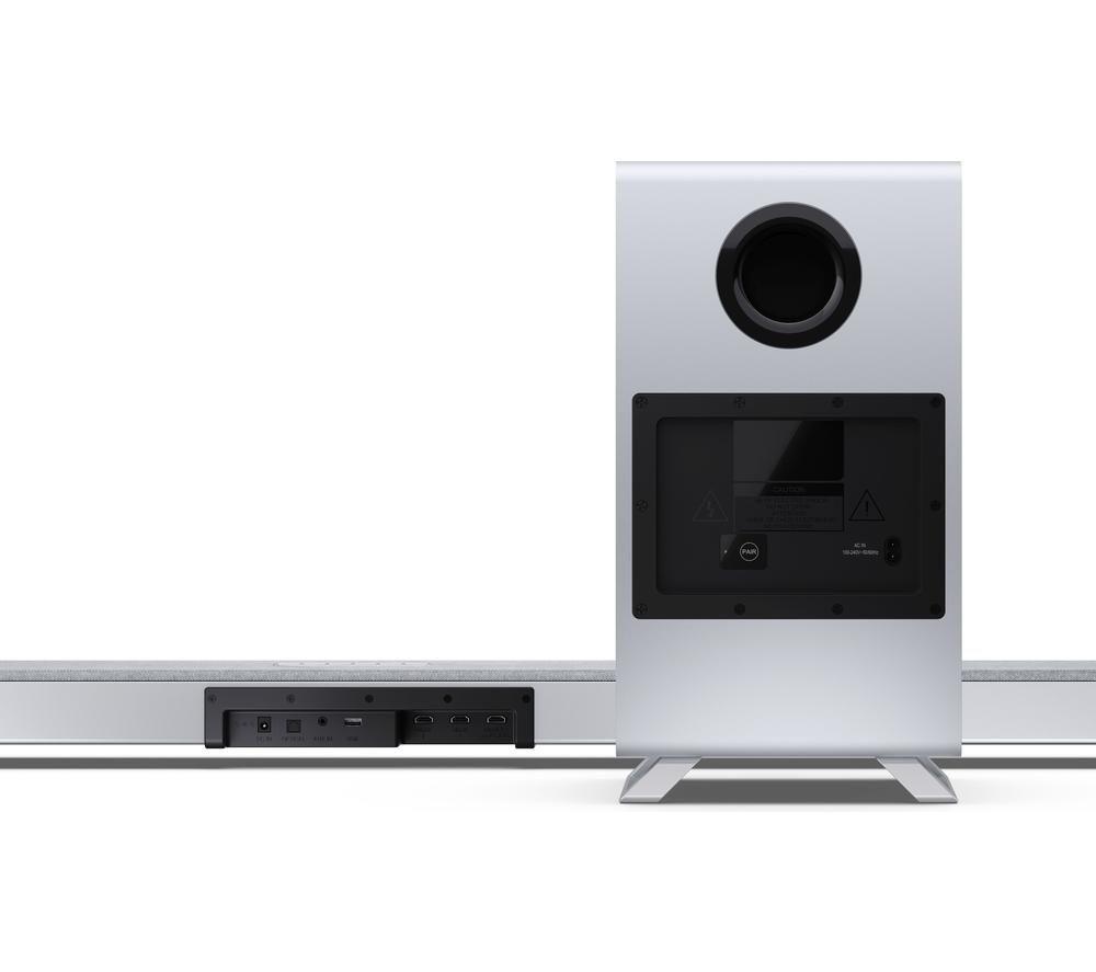 SHARP Q HT-SBW55121 5.1.2 Wireless Sound Bar with Dolby Atmos & DTS:X - Silver image number 12 of 13