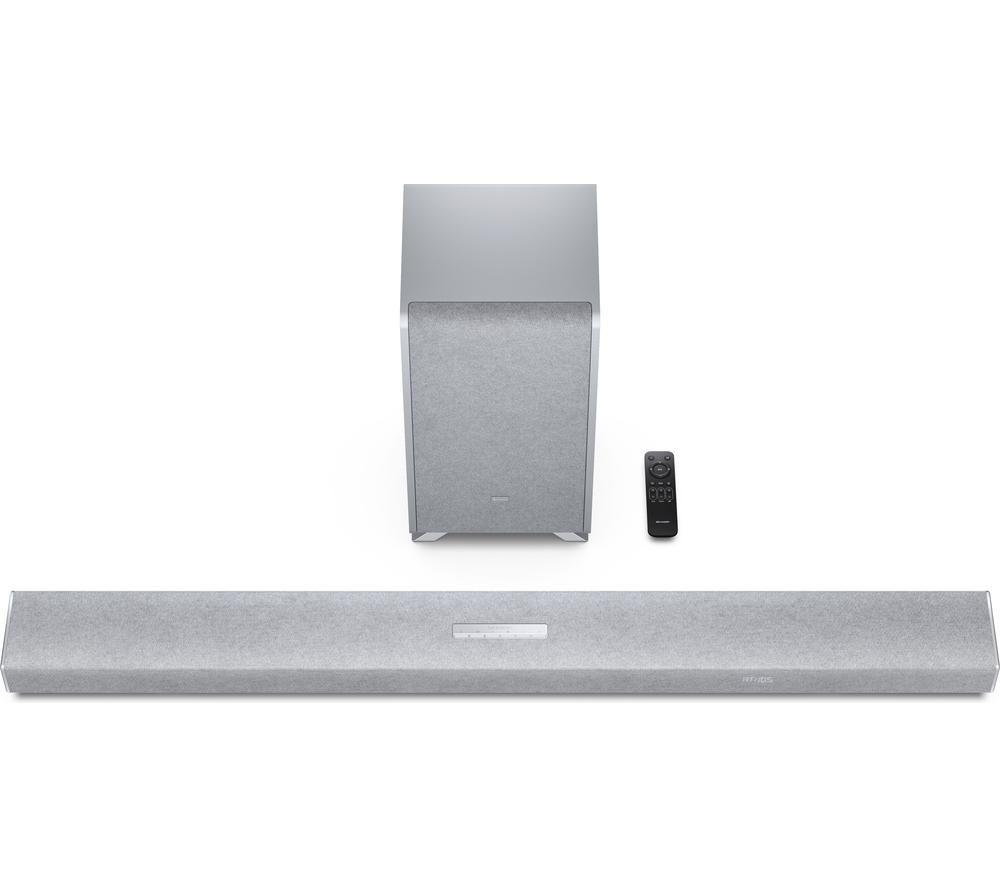 SHARP Q HT-SBW55121 5.1.2 Wireless Sound Bar with Dolby Atmos & DTS:X - Silver image number 13 of 13