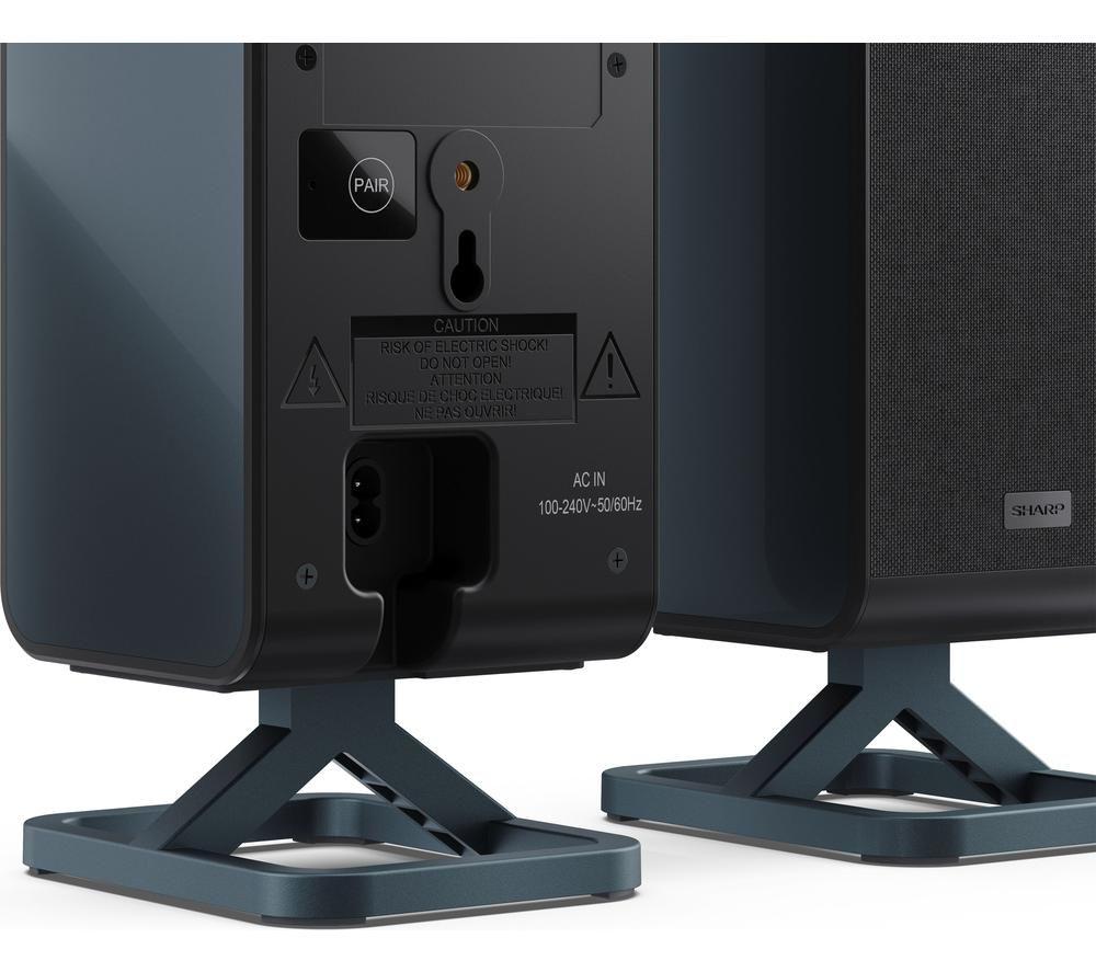 SHARP Q 2.0.2 Wireless Rear Surround Speakers - Black image number 2 of 7