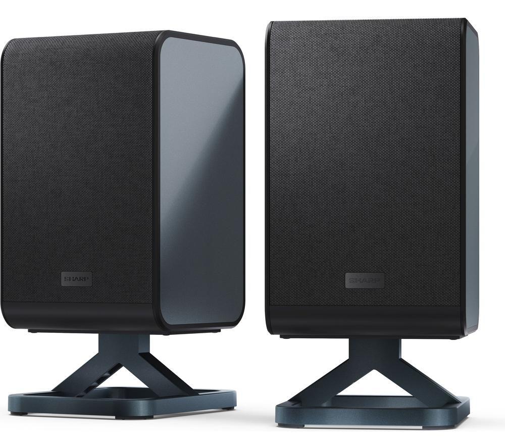 SHARP Q 2.0.2 Wireless Rear Surround Speakers - Black image number 6 of 7