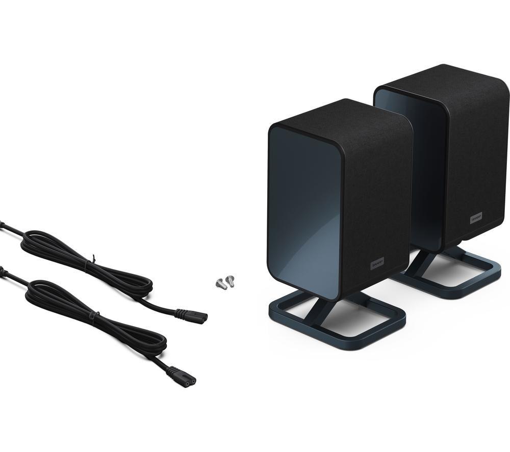 SHARP Q 2.0.2 Wireless Rear Surround Speakers - Black image number 7 of 7