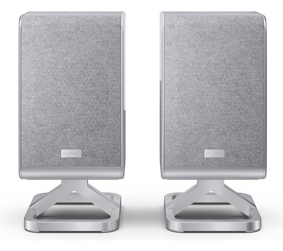 SHARP Q 2.0.2 Wireless Rear Surround Speakers - Satin Silver