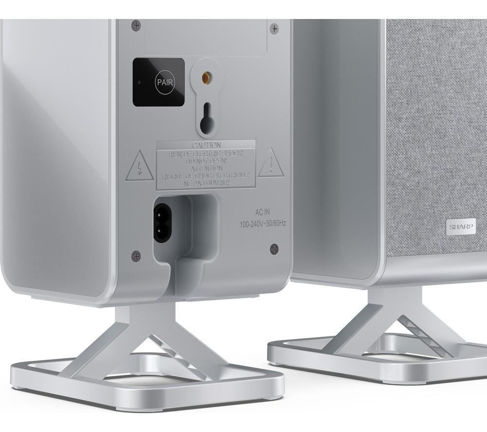 SHARP Q 2.0.2 Wireless Rear Surround Speakers - Satin Silver image number 2 of 7