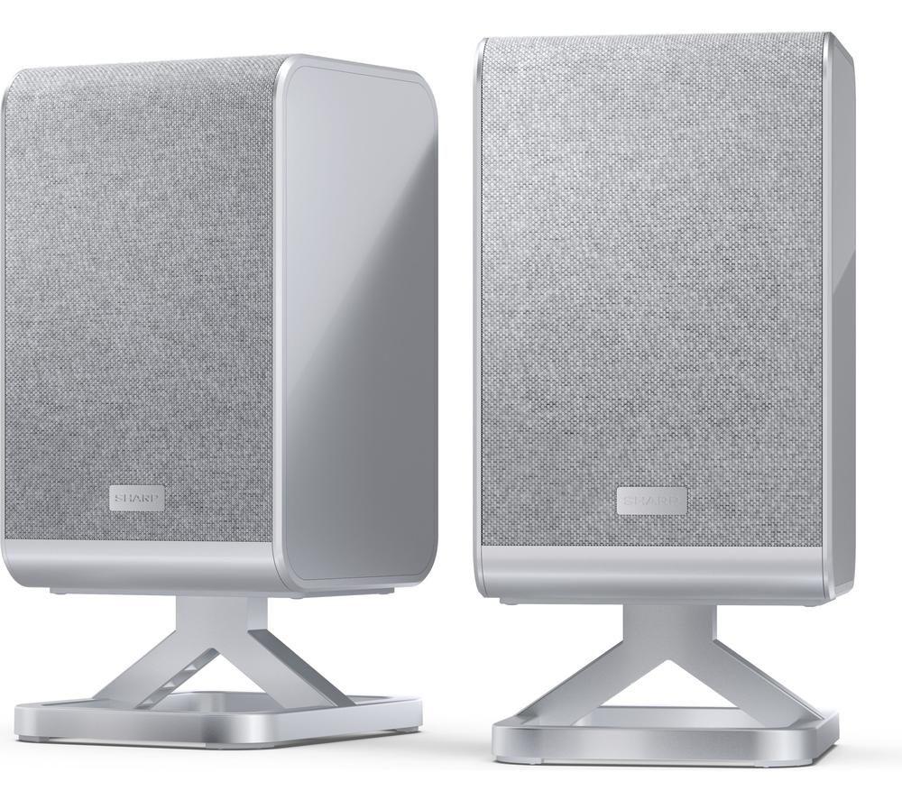 SHARP Q 2.0.2 Wireless Rear Surround Speakers - Satin Silver image number 6 of 7