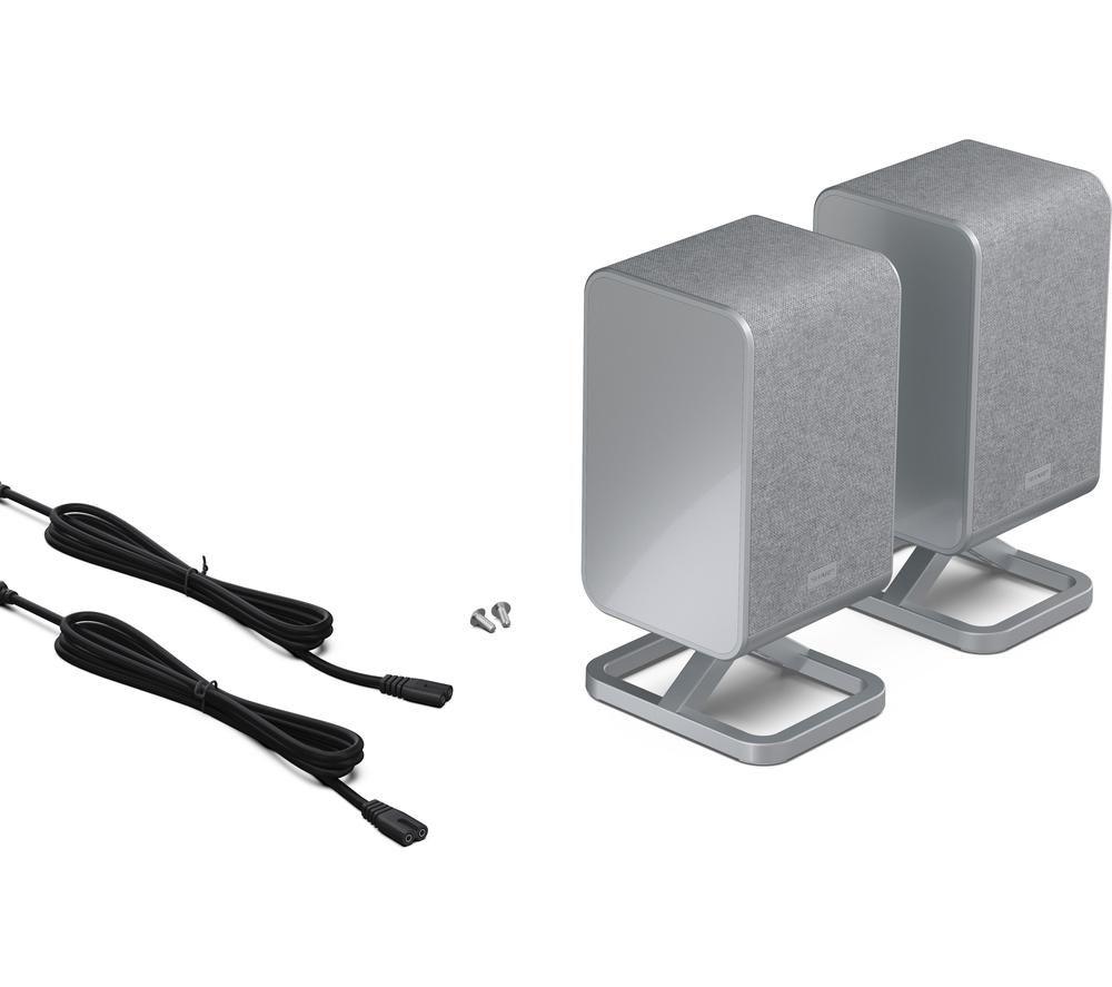 SHARP Q 2.0.2 Wireless Rear Surround Speakers - Satin Silver image number 7 of 7