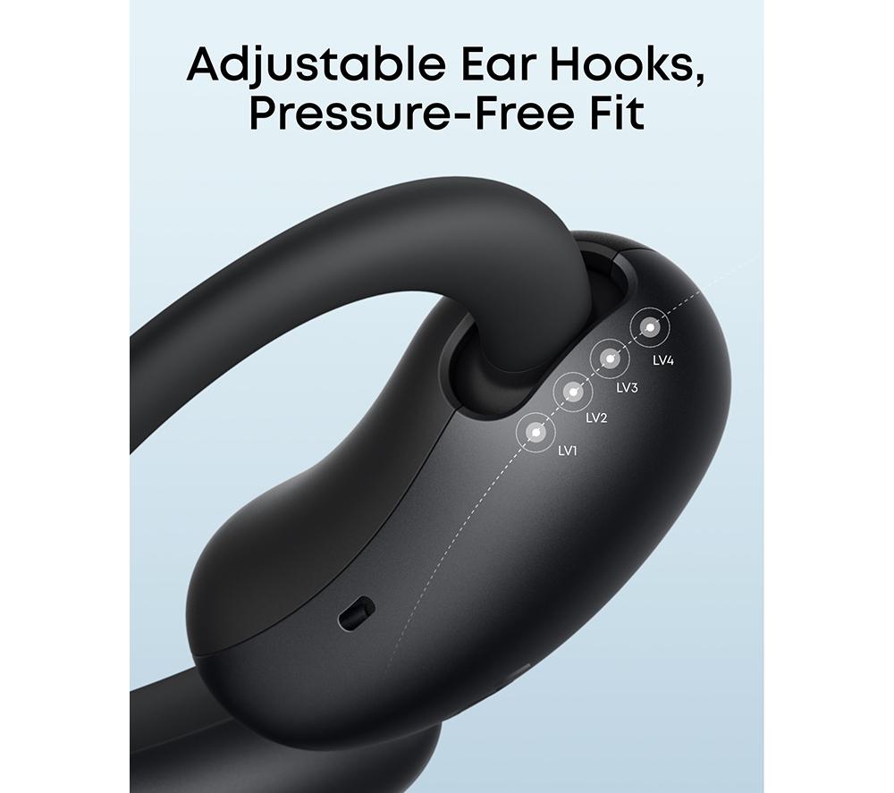 SOUNDCORE AeroFit 2 Open-Ear Wireless Bluetooth Earbuds - Black image number 4 of 9
