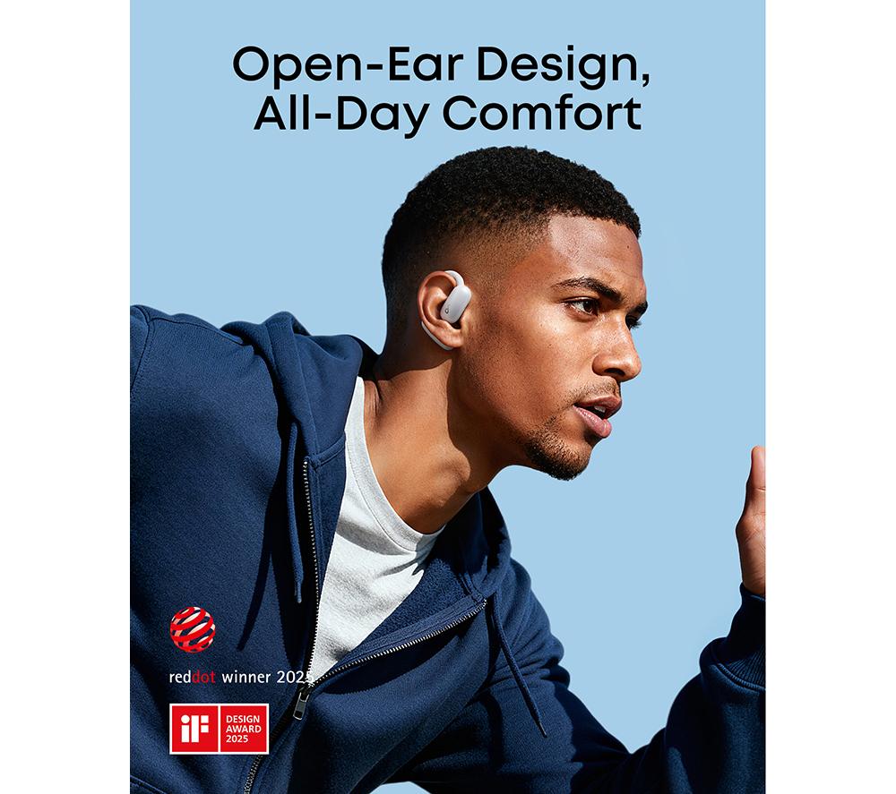 SOUNDCORE AeroFit 2 Open-Ear Wireless Bluetooth Earbuds - White image number 3 of 9