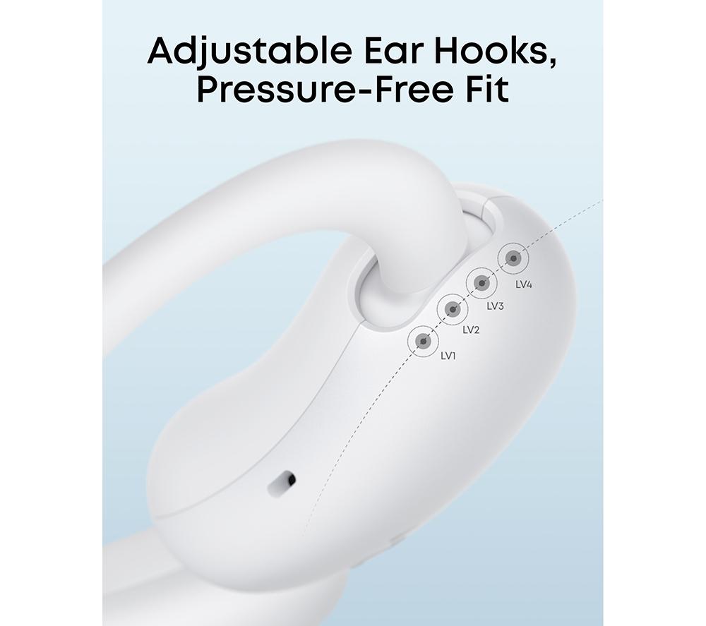 SOUNDCORE AeroFit 2 Open-Ear Wireless Bluetooth Earbuds - White image number 4 of 9
