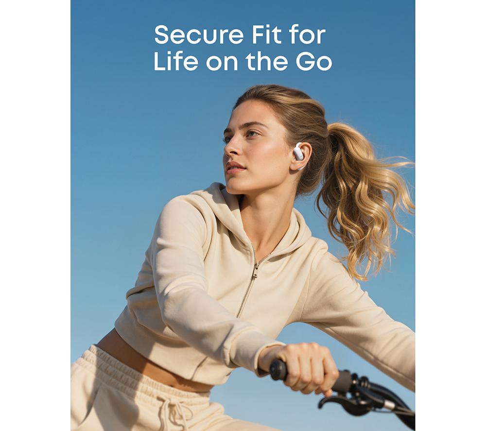 SOUNDCORE AeroFit 2 Open-Ear Wireless Bluetooth Earbuds - White image number 7 of 9