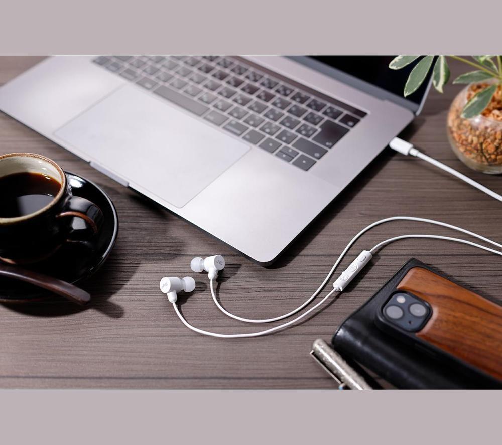 JVC HA FR29UC USB-C Earphones - White image number 4 of 5
