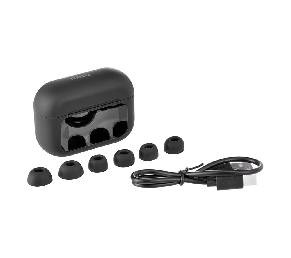STREETZ T600-BLK Wireless Bluetooth Noise Cancelling Earbuds - Black image number 5 of 7