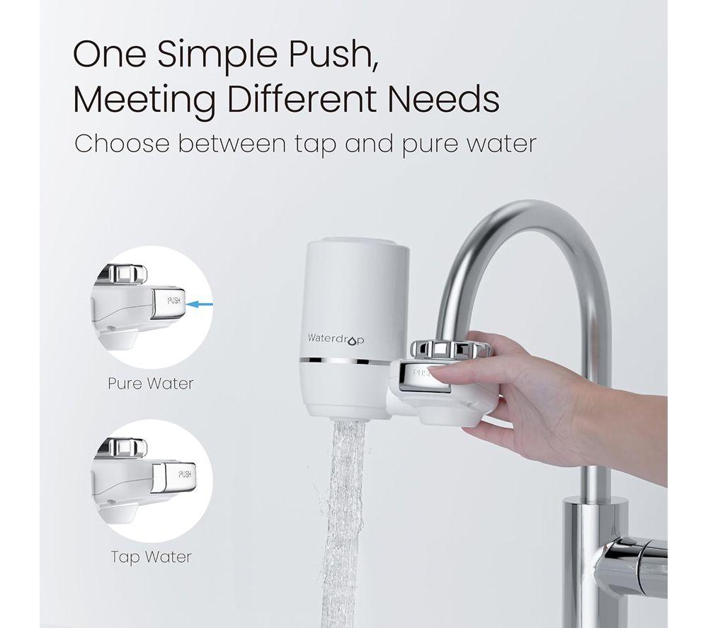 WATERDROP WD-FC-02 Faucet Water Filter - White image number 3 of 3