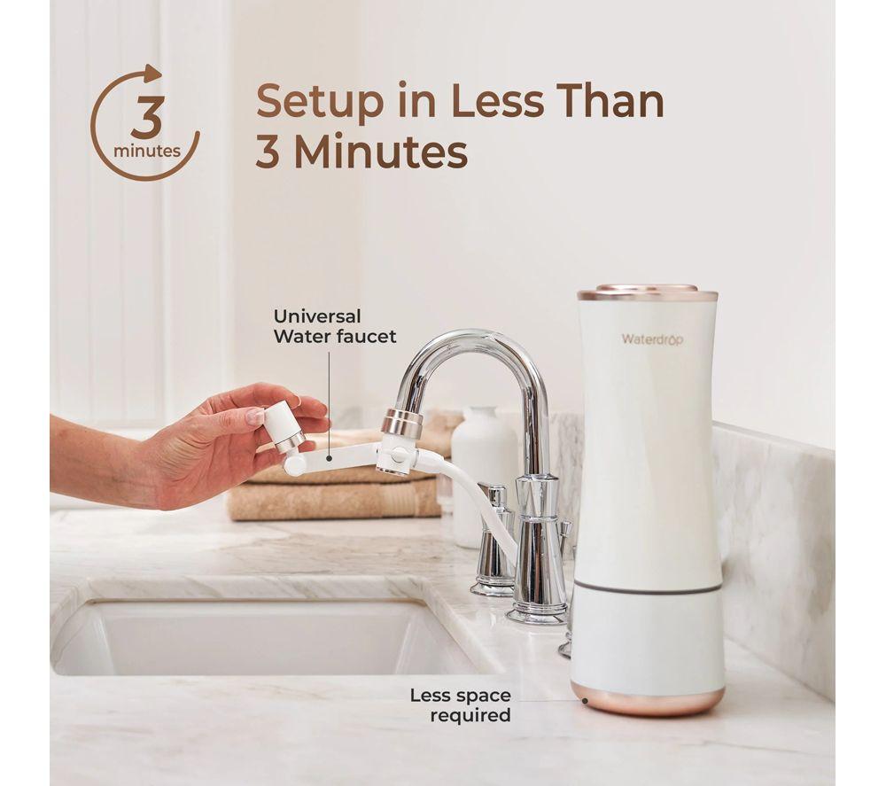 WATERDROP BFC2 Skincare Face Washer Filter - White & Bronze image number 3 of 3