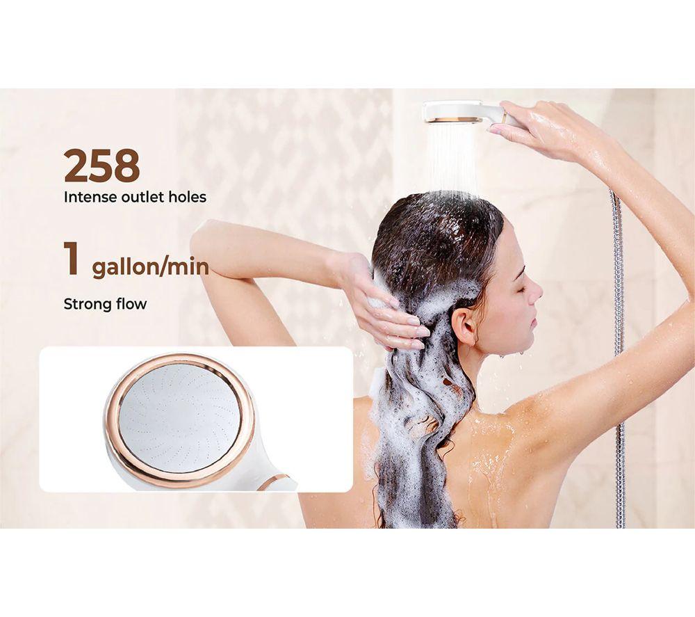 WATERDROP SF02-SL Filtered Shower Head - White & Gold image number 2 of 7