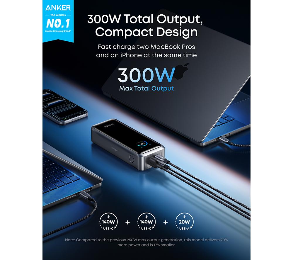 ANKER Prime 26250 mAh 300 W Portable Power Bank - Black image number 3 of 7