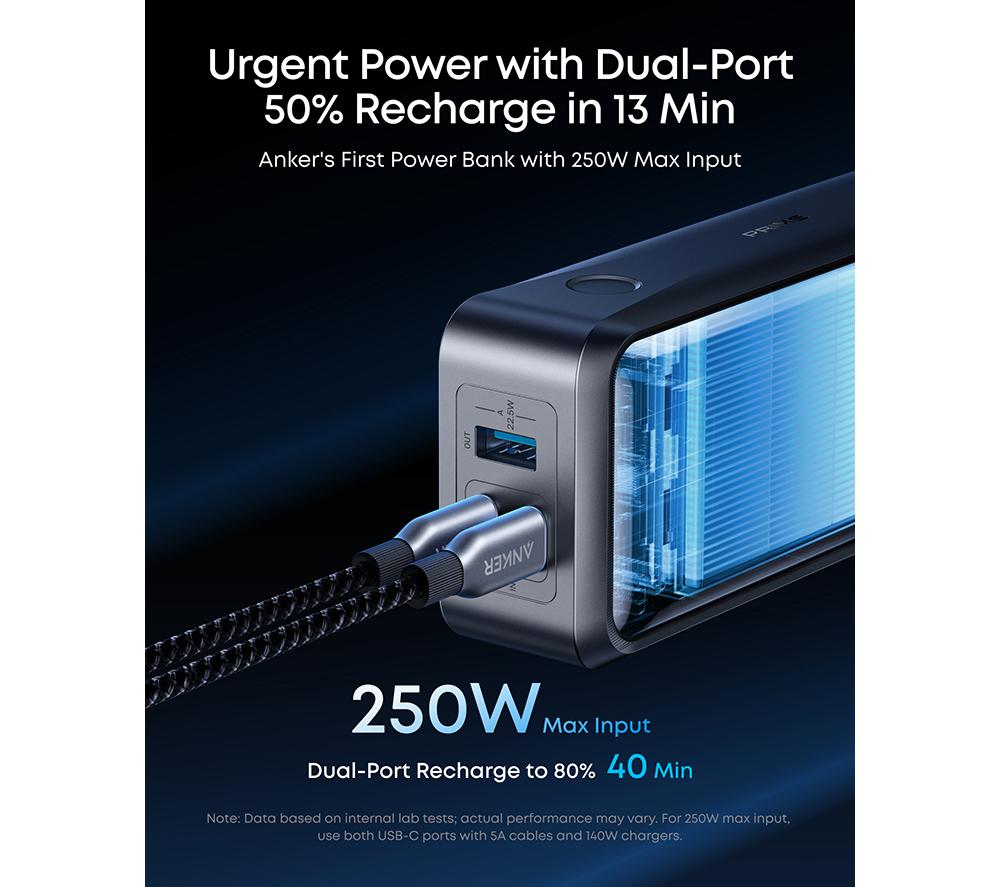 ANKER Prime 26250 mAh 300 W Portable Power Bank - Black image number 5 of 7