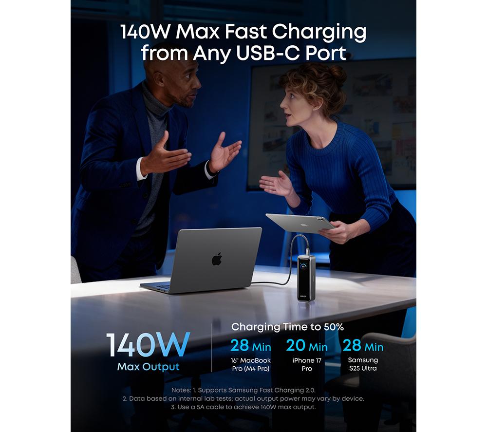 ANKER Prime 20000 mAh Portable Power Bank - Black image number 5 of 8