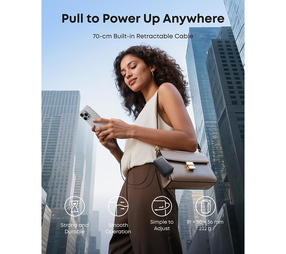 ANKER Nano 10000 mAh 45 W Portable Power Bank - Black image number 6 of 7