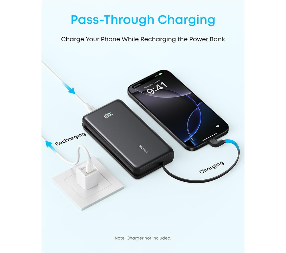 Buy ANKER Zolo 20000 mAh 22.5 W Portable Power Bank - Black | Currys