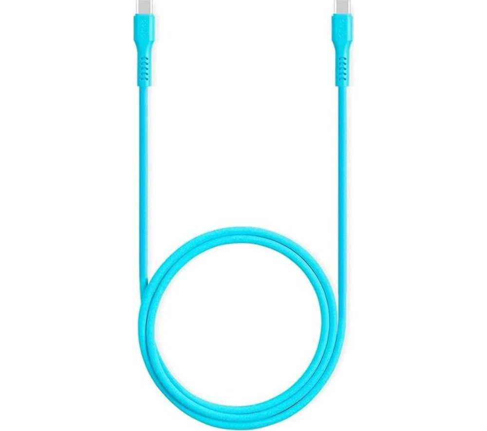 TTEC USB-C to USB-C Cable - 1.2 m, Neon blue image number 3 of 5