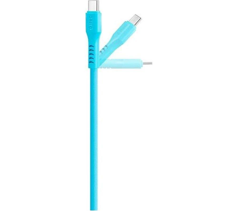 TTEC USB-C to USB-C Cable - 1.2 m, Neon blue image number 4 of 5