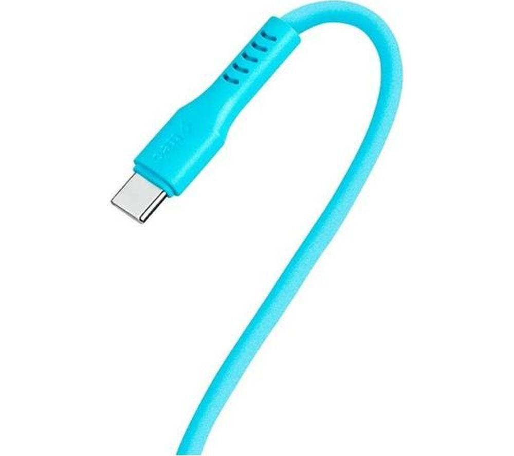 TTEC USB-C to USB-C Cable - 1.2 m, Neon blue image number 5 of 5