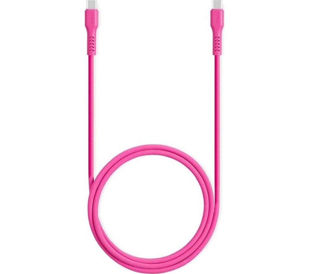 TTEC USB-C to USB-C Cable - 1.2 m, Neon pink image number 2 of 5