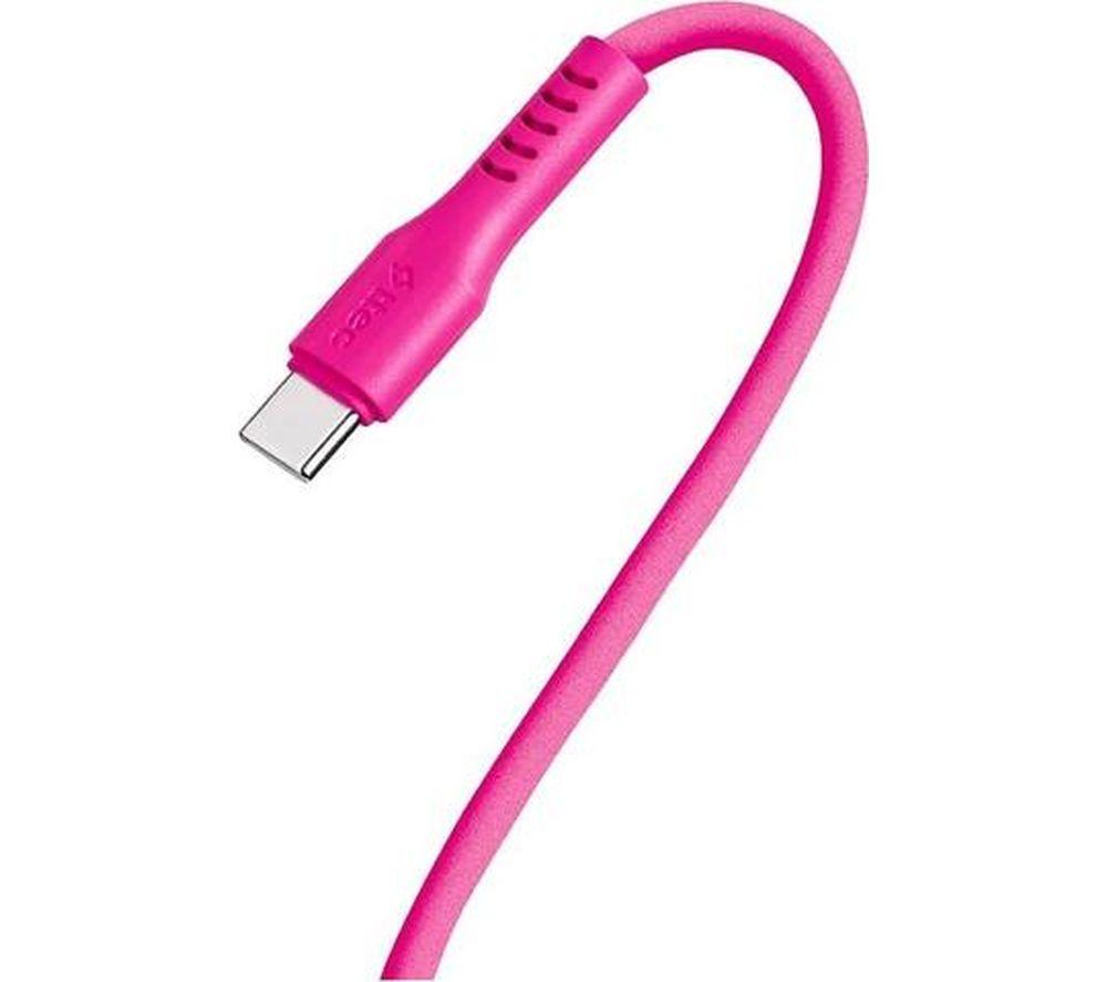 TTEC USB-C to USB-C Cable - 1.2 m, Neon pink image number 3 of 5