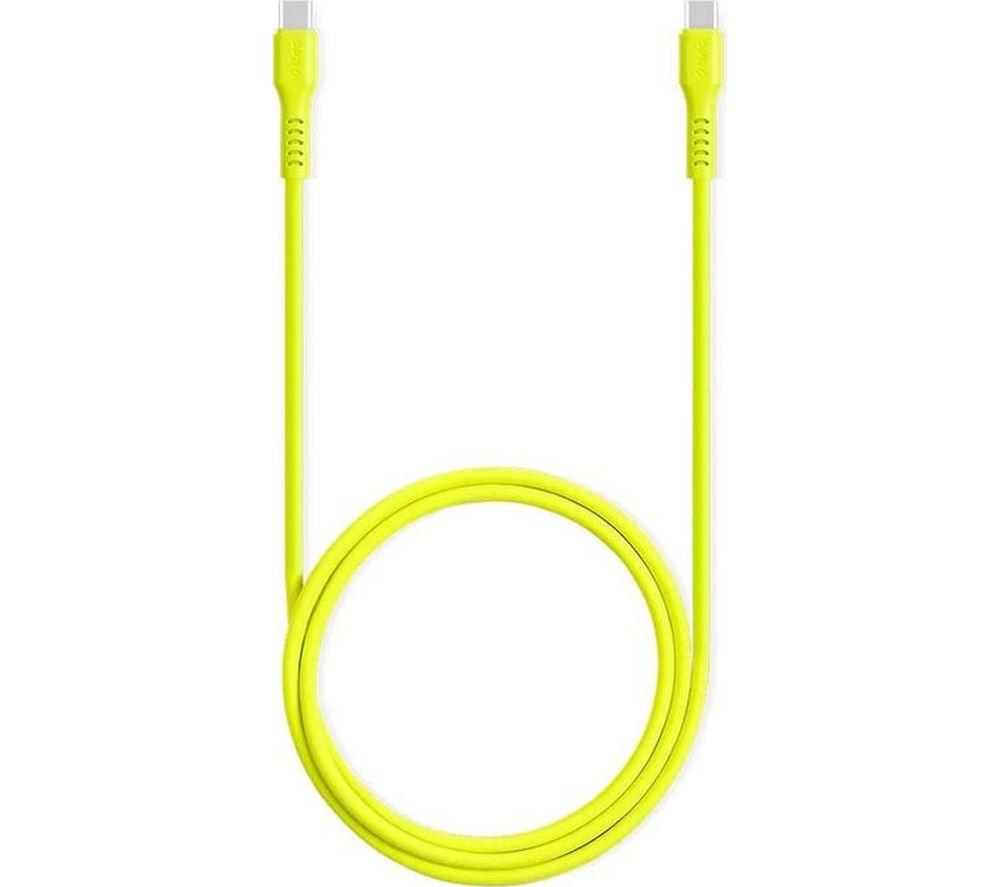 TTEC USB-C to USB-C Cable - 1.2 m, Neon yellow image number 2 of 6