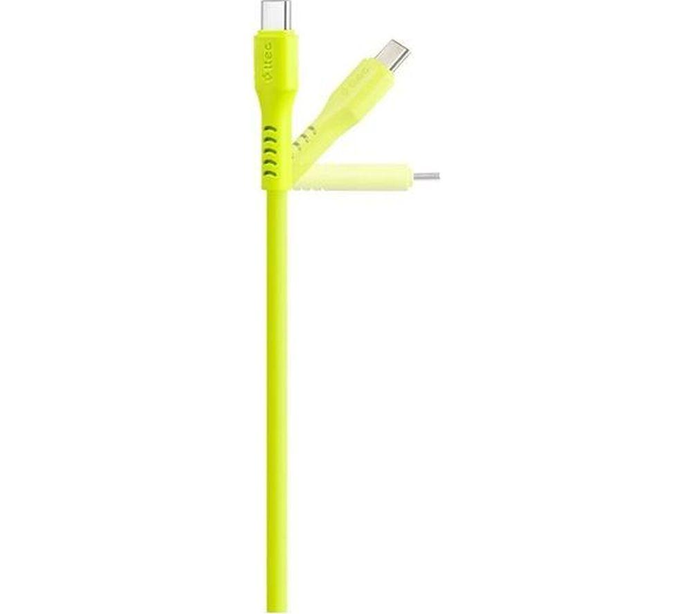 TTEC USB-C to USB-C Cable - 1.2 m, Neon yellow image number 4 of 6