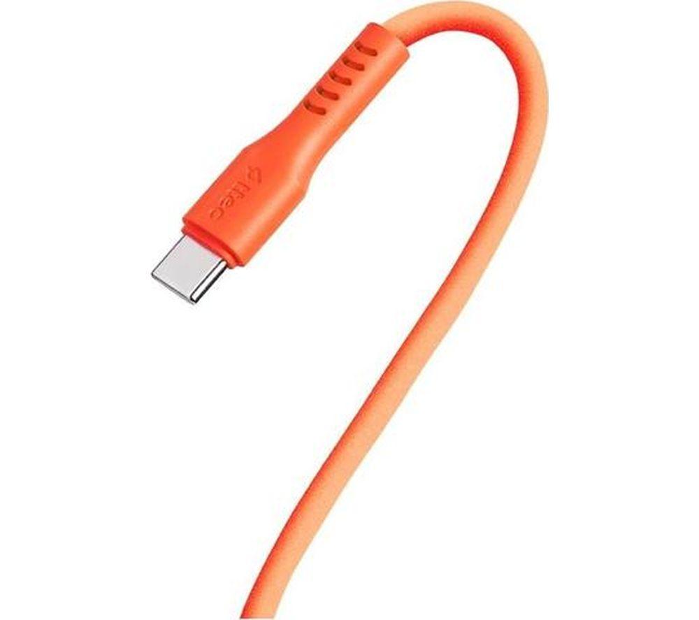 TTEC USB-C to USB-C Cable - 1.2 m, Neon orange image number 2 of 5