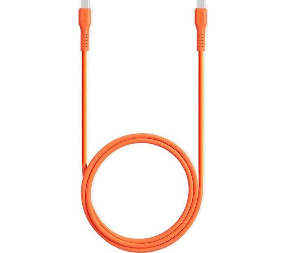 TTEC USB-C to USB-C Cable - 1.2 m, Neon orange image number 4 of 5