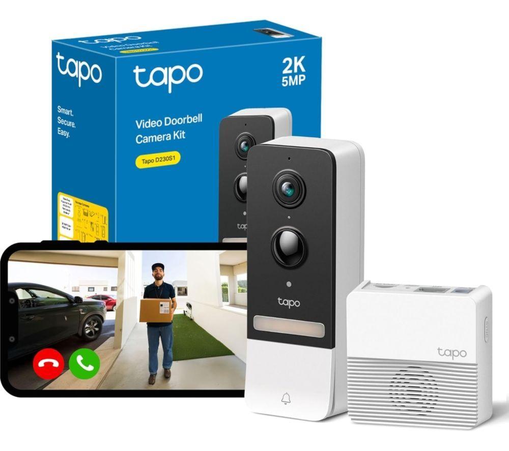 TP-LINK Tapo D230S1 2K 5 MP WiFi Video Doorbell with Chime & C200 Full HD 1080p WiFi Security Camera Bundle image number 6 of 10