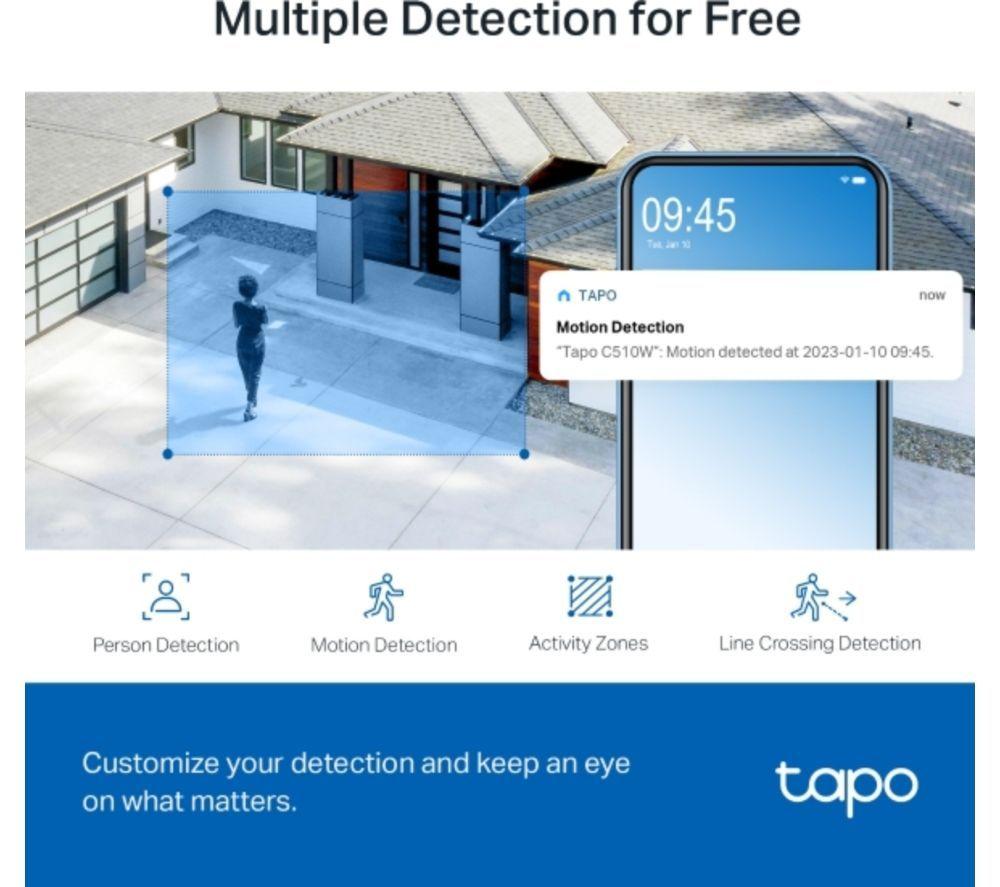 TP-LINK Tapo D210 2K 3 MP WiFi Video Doorbell with Chime & C510W 2K WiFi Security Camera Bundle image number 15 of 15