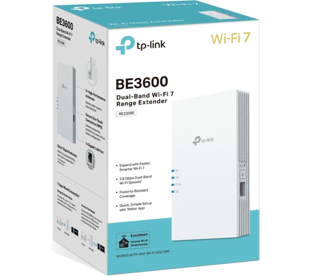 TP-LINK RE220BE WiFi Range Extender - BE3600, Dual-band image number 5 of 7