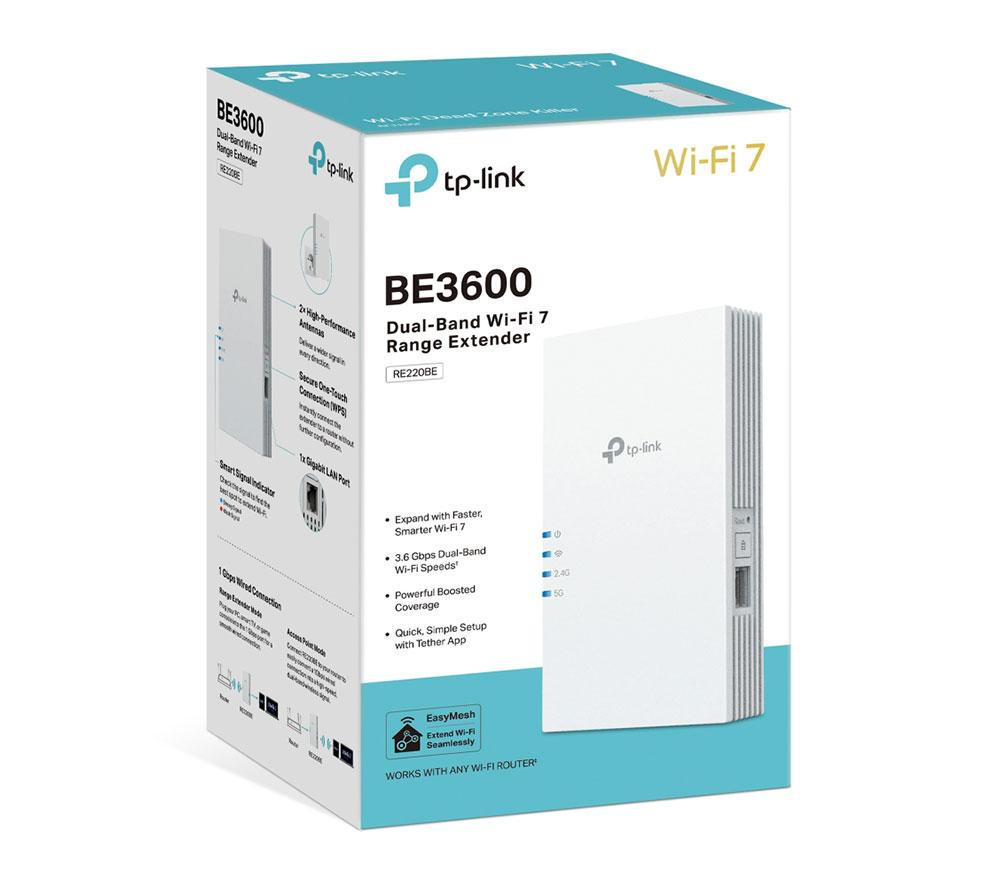TP-LINK RE220BE WiFi Range Extender - BE3600, Dual-band image number 7 of 7