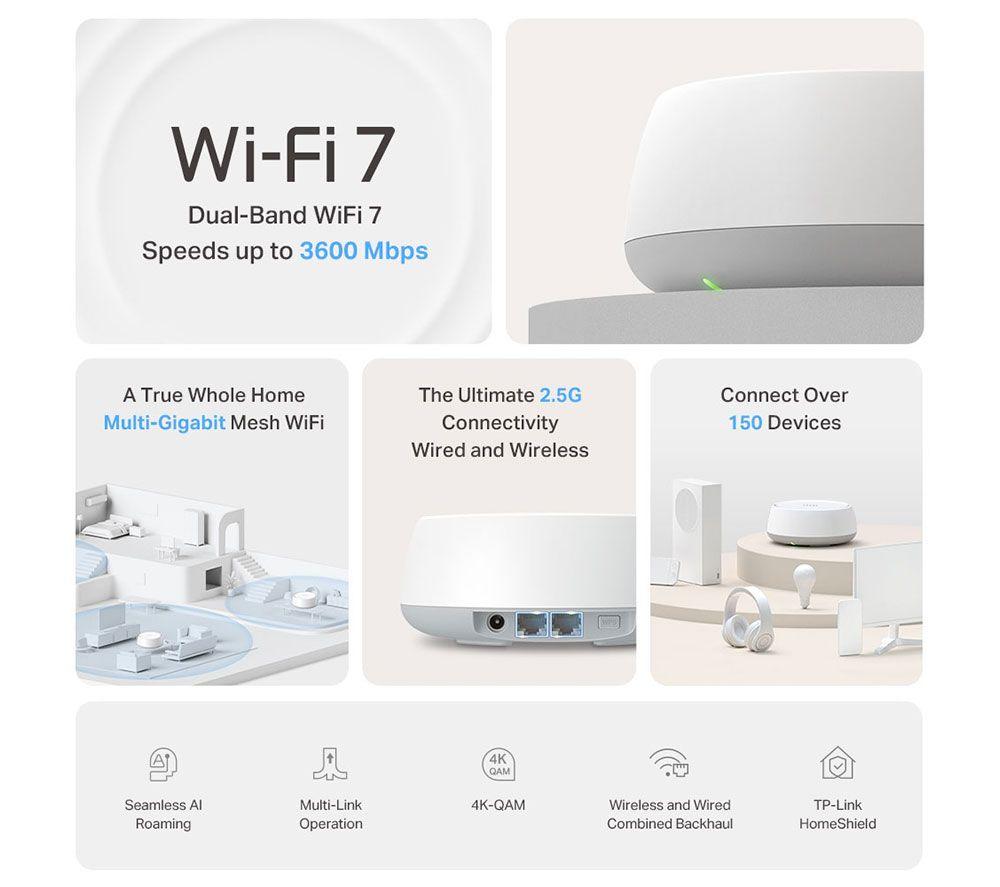 TP-LINK Deco BE25 - BE3600 Whole Home WiFi System - Triple Pack image number 9 of 17