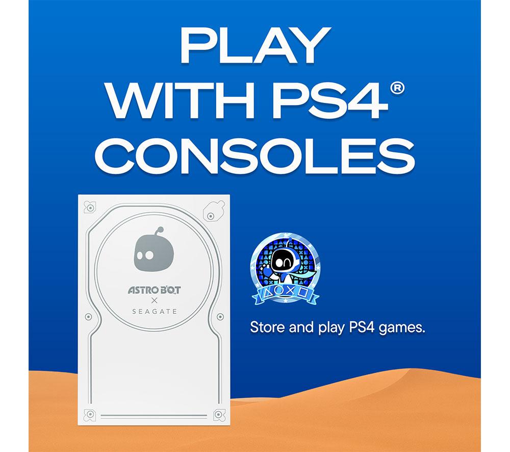 SEAGATE Astro Bot Limited Edition Gaming Hard Drive for PlayStation - 5 TB, White & Blue image number 8 of 19