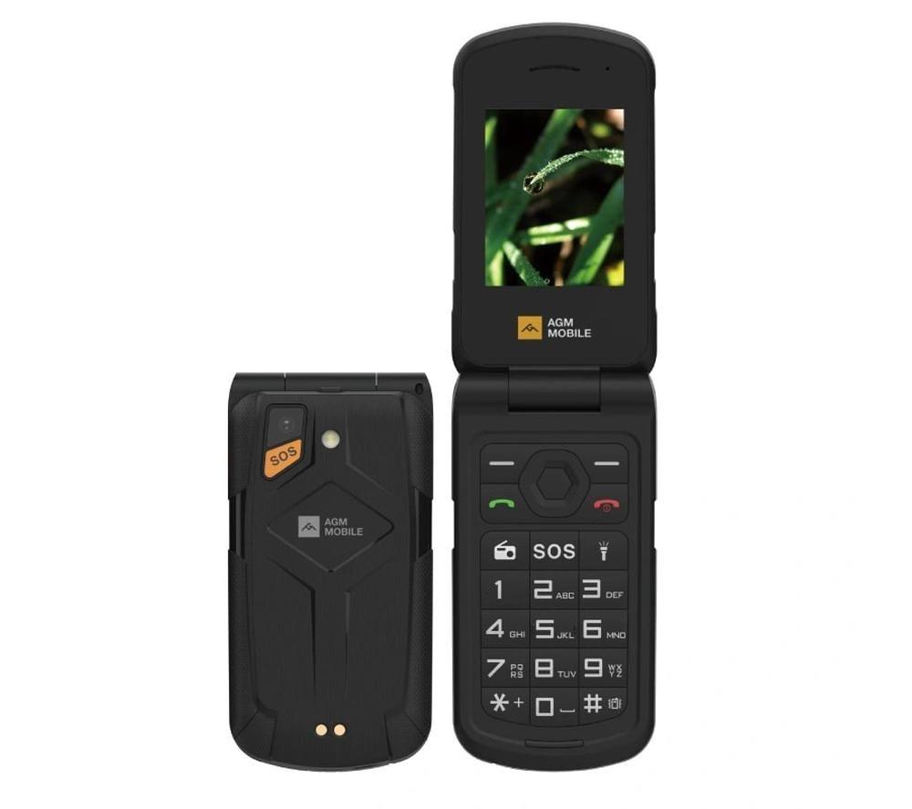 AGM M10 4G Basic Flip Mobile Phone - 128 MB, Black image number 3 of 3