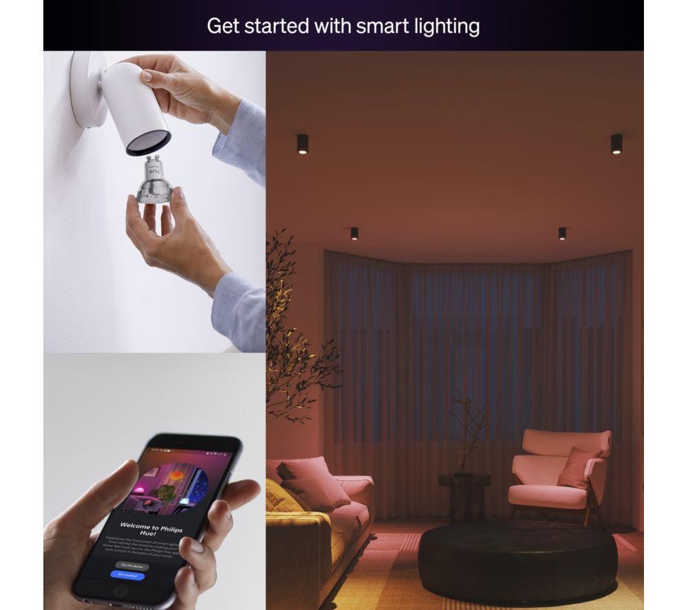 PHILIPS HUE Essential Colour Smart LED Bulb - GU10 image number 5 of 6